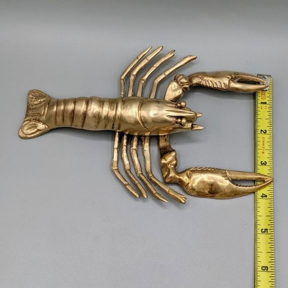 ✨SOLD✨Vintage Brass Crawfish Mid Century Figurine - Picture 7 of 7